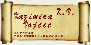 Kazimira Vojčić vizit kartica